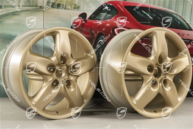 18-inch Cayenne Turbo wheel set, Aurum satin mat