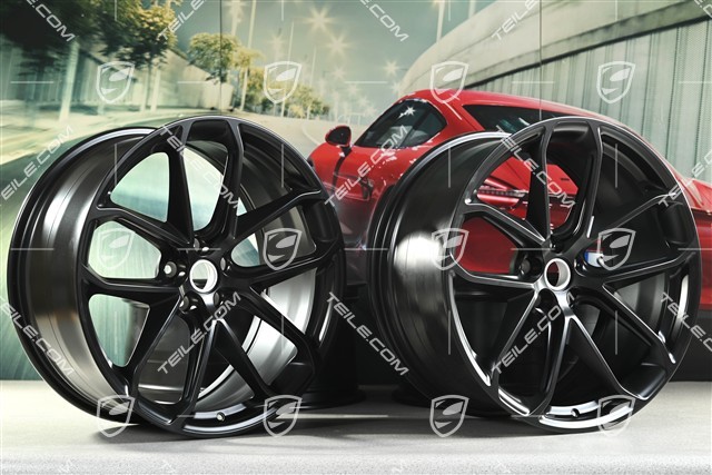 21" komplet felg GT Design, 9,5J x 21 ET27 + 10J x 21 ET19, czarny satynowy półmat