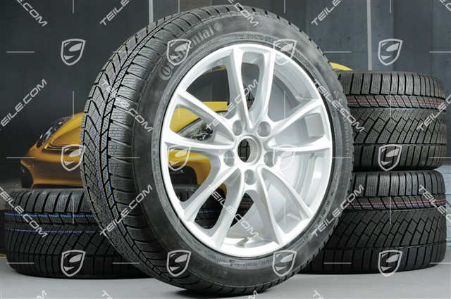 19" Koła zimowe, komplet "Panamera S", felgi 9J x 19 ET64 + 10,5 J x 19 ET62 + opony zimowe Continental ContiWinterContact PS830 P 265/45 R19 + 295/40 R19