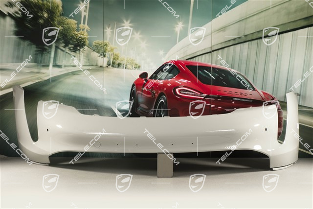 Front bumper, ultrasound parking aid with side protection