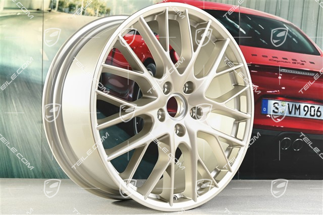 21" Felga Panamera Sport Design, 9,5J x 21 ET71, białe metaliczne złoto satynowy mat