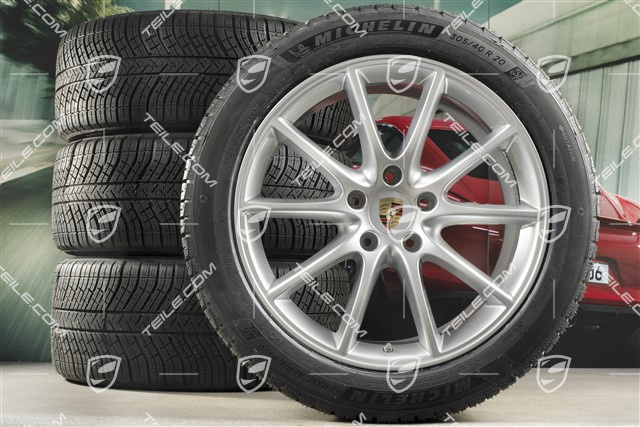 20-inch Cayenne Design winter wheel set, rims 9J x 20 ET50 + 10,5J x 20 ET64 + NEW Michelin winter tyres 275/45 R20 + 305/40 R20, with TPMS
