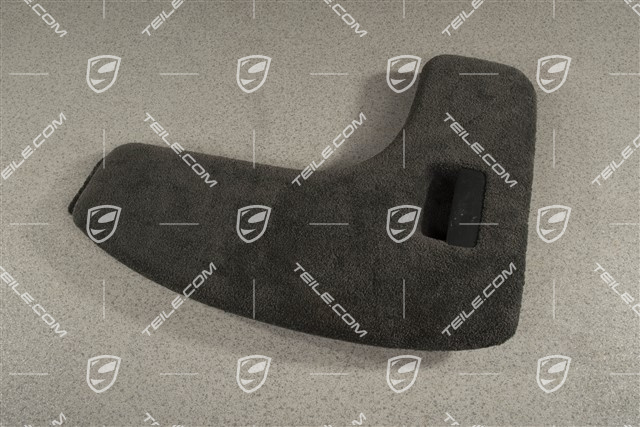 Deckel, Seitenwandverkleidung, Teppich / Perlvelours, Schwarz, R
