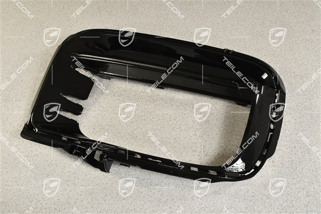 Front bumper, side ventilation grille, Black high gloss, Sport Design, L