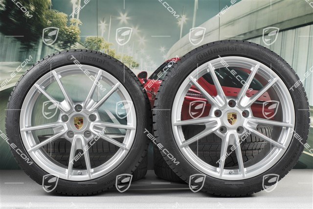 19"+20" koła zimowe Carrera, komplet, felgi 8,5J x 19 ET52 + 11J x 20 ET66 + opony zimowe Continental 235/40 R19 + 295/35 R20, z czujnikami ciśnienia