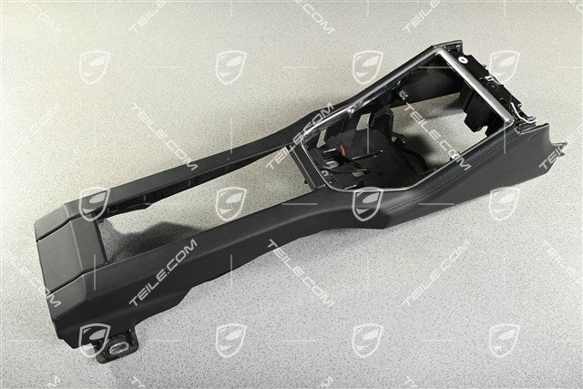 Centre console, black leather