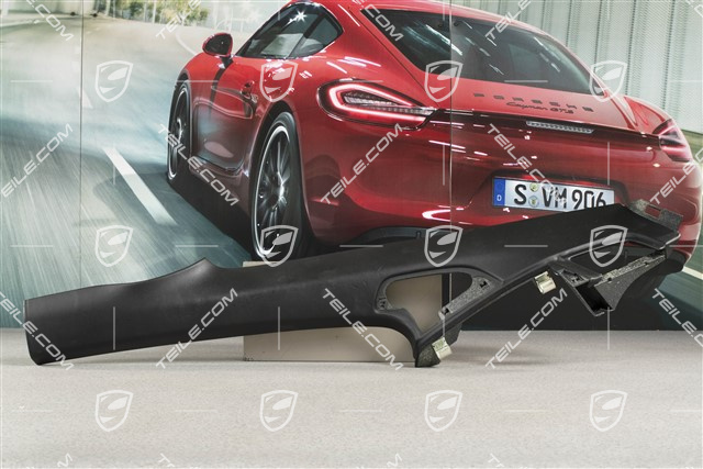 Tapicerka słupka-C, Coupe, Skóra, Czarna, R