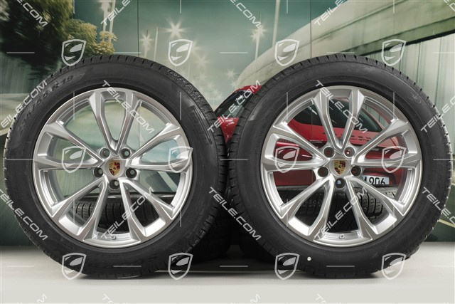 19" "Macan Design" Winterräder Satz, Felgen 8,5J x 19 ET21 + 9J x 19 ET21 + Pirelli Winterreifen 235/55 R19 + 255/50 R19, mit RDK-Sensoren