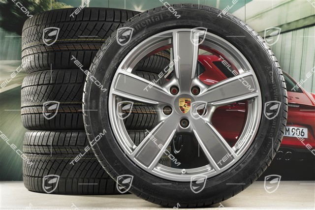 20" Cayenne COUPE Sport Classic Winterräder Satz, Felgen 9J x 20 ET50 + 10,5J x 20 ET55 + NEUE Continental Winterreifen 275/45 R20 + 305/40 R20, mit RDK-Sensoren