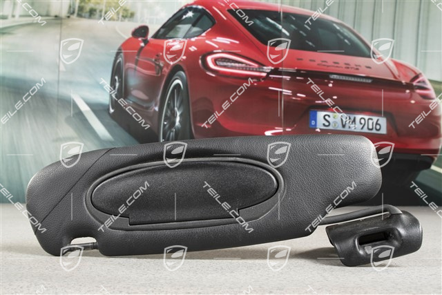 Sonnenblende, Cabrio, Kunstleder, schwarz, L