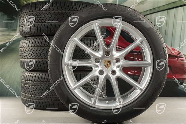 20-inch Cayenne Design winter wheel set, rims 9J x 20 ET50 + 10,5J x 20 ET64 + Pirelli winter tyres 275/45 R20 + 305/40 R20, with TPMS
