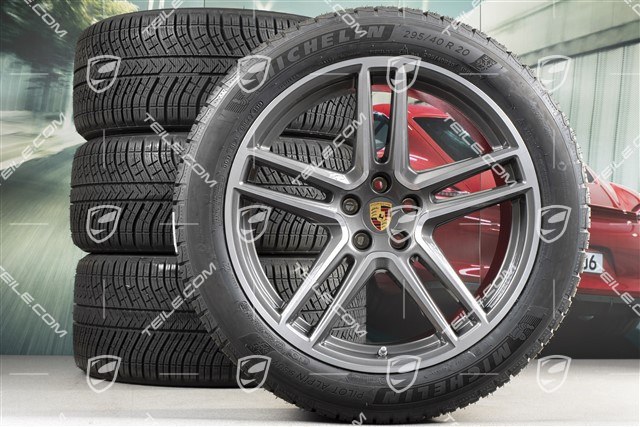 20-inch "Macan Turbo" winter wheels set, rims 9J x 20 ET26 + 10J x 20 ET19 + Michelin Latitude Alpin 5 winter tyres 265/45 R20 + 295/40 R20, Titanum, with TPMS