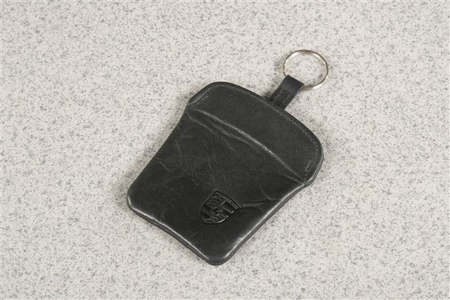 Key Case / Key pouch, leather, black, Porsche 911 70's to 90's