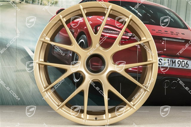 20"+21" GT2RS/GT3RS Magnesium zestaw/komplet felg, felgi 9,5 J x 20 ET50 + 12,5 J x 21 ET48, Aurum satynowy półmat