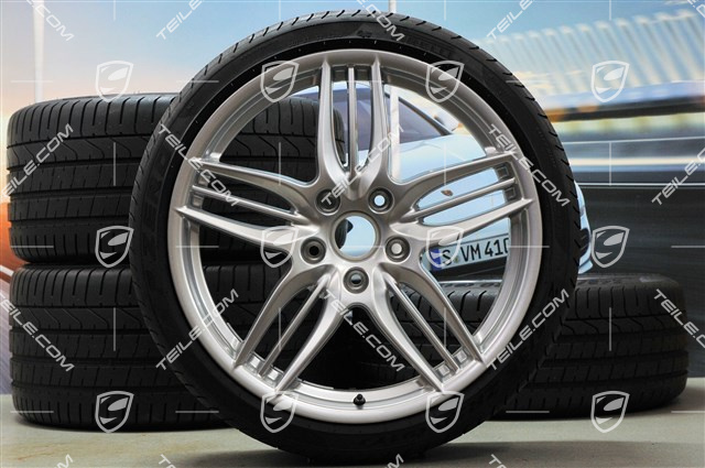 20" SportDesign Sommerräder Satz, Felgen 8,5J x 20 ET51 + 11J x 20 ET70 + NEUE Pirelli P Zero Sommerreifen 245/35 Z20 + 295/30 Z20, ohne RDK-Sensoren