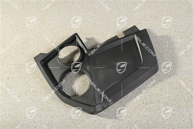 Engine compartment cover, lateral, Black, L