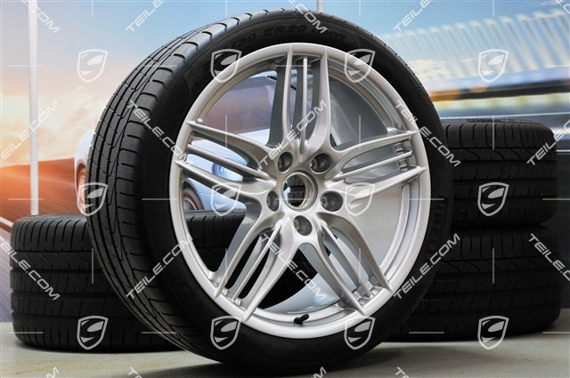 20" SportDesign Sommerräder Satz, Felgen 8,5J x 20 ET51 + 11J x 20 ET70 + NEUE Pirelli P Zero Sommerreifen 245/35 Z20 + 295/30 Z20, ohne RDK-Sensoren