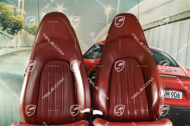 4200, Seats, el. adjustable, leather, memory, burgundy, set (L+R)