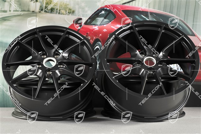 20" Felgensatz, Carrera S III, 8J x 20 ET57 + 9,5J x 20 ET45, schwarz seidenmatt