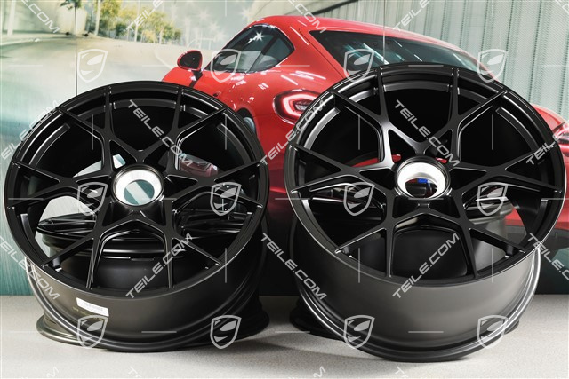 GT4RS 20" wheel rim set, aluminium, 8,5J x 20 ET61 + 11J x 20 ET50, black satin matt
