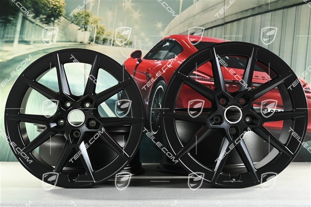 20+21" Carrera S komplet felg, 8,5J x20 ET50 + 11,5J x 21 ET79, czarny satynowy półmat