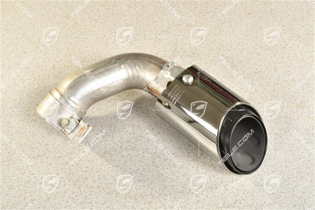 Exhaust system tailpipe, 4-pipe look, black, inner, L
