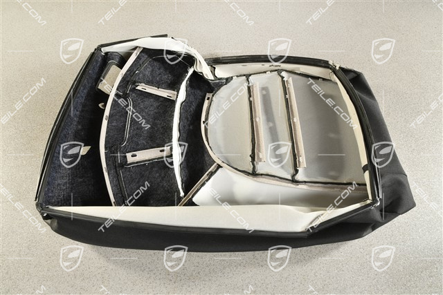 Lehnenbezug, Rücksitz / Rückenlehne, Leder, Schwarz, R