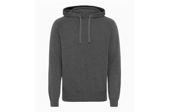 60Y 911 Knitted pullover with hood, grey, 60 Years of Porsche 911, unisex, M