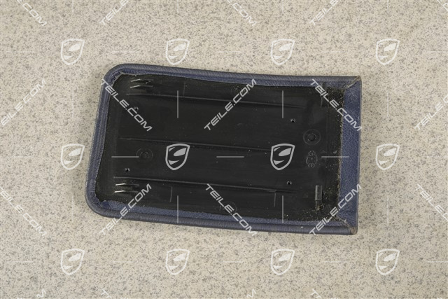 Cover Ashtray, Leather, Marine blue