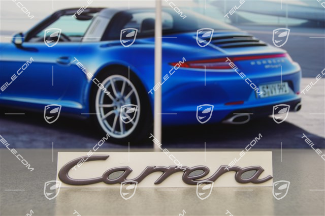 "Carrera" Schriftzug, Carrera S, stahlgrau