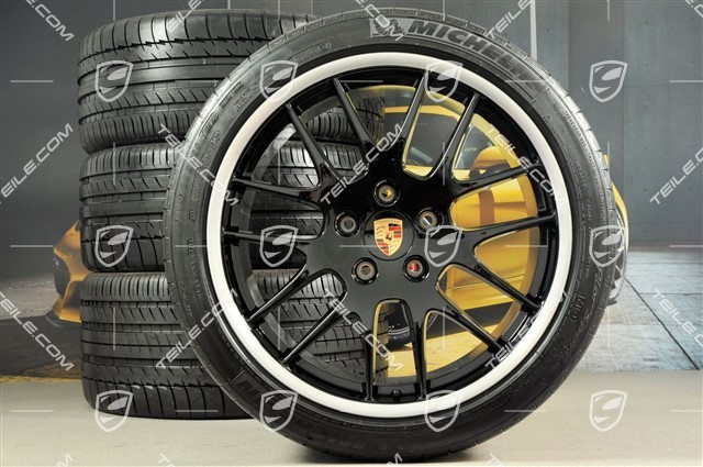 20-inch RS Spyder Design summer wheel set, wheels: 9,5J x 20 ET65 + 11J x 20 ET 68 + NEW Michelin summer tyres: 255/40 ZR 20 + 295/35 ZR20, in black