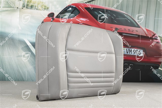 Back seat backrest, Rear, Leatherette, Graphite grey, Coupe, L