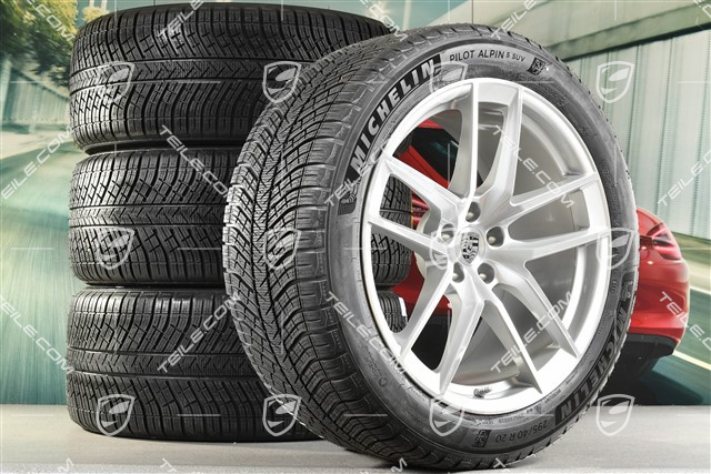 20" "Macan S" Winterräder Satz, Felgen 9J x 20 ET26 + 10J x 20 ET19, NEUE Michelin Winterreifen 265/45 R 20 + 295/40 R 20, mit RDK-Sensoren