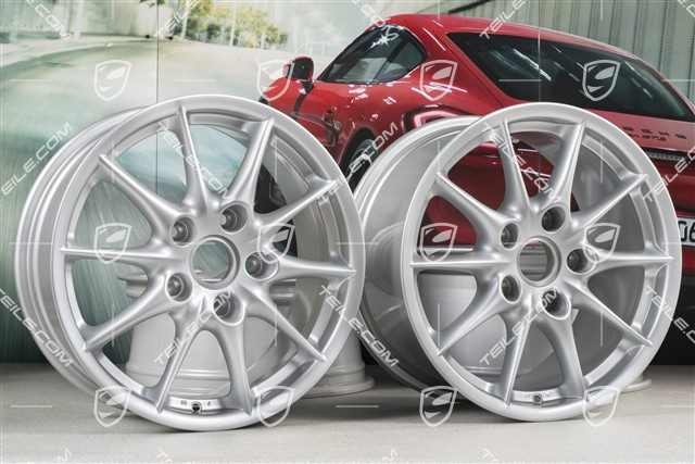 17" Komplet felg Carrera II mod. 2002, 7J x 17 ET50 + 9J x 17 ET55