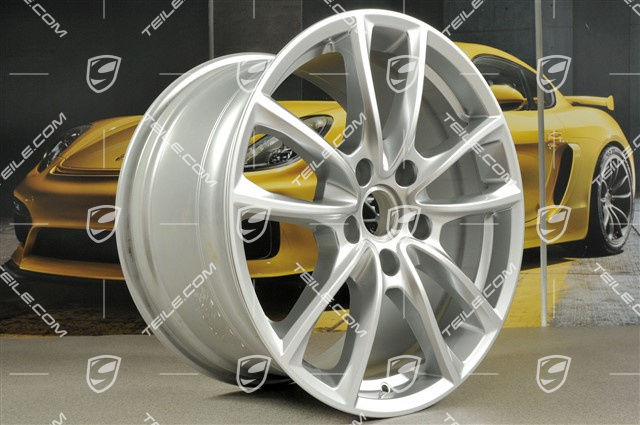 19" Felge Panamera S, 10,5J x 19 ET62, in Brilliantsilber