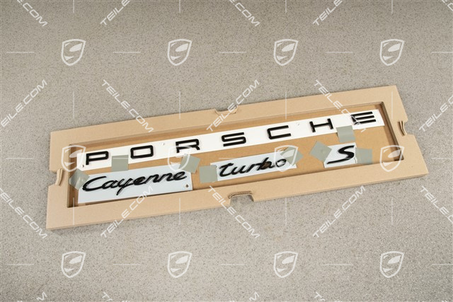 Badge / Emblem "Cayenne Turbo S" Silky gloss Black