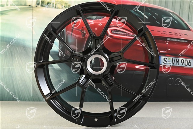 20"+21" GT3 / GT3RS, komplet felg, felgi z centralnym mocowaniem 9J x 20 ET43 + 11,5J x 21 ET46, odpowiednie do użytku zimowego, czarne satynowo-matowe
