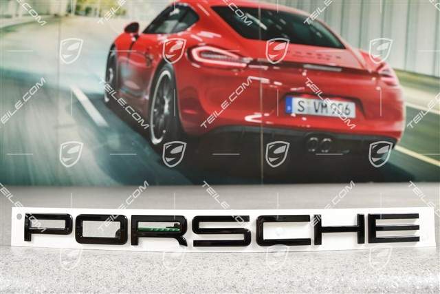 "PORSCHE" logo High gloss black