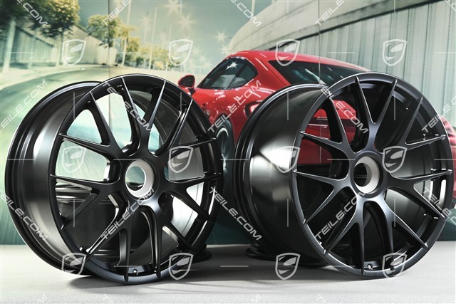 GT4 RS / Spyder RS 20" komplet felg Magnesium, 8,5J x 20 ET61 + 11J x 20 ET50, czarny satynowy
