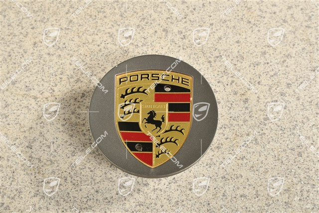 Radzierdeckel, konkav, Wappen farbig, Platinum Seidenmatt