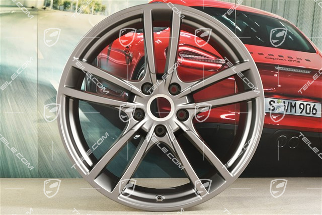 21" Felge Cayenne Turbo, 11J x 21 ET49, Platinum Seidenmatt