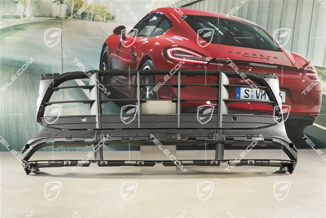 Front bumper, Turbo, centre ventilation grille with ACC and Park Assist, Black
