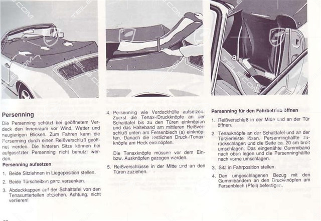 Persenning, Cabrio, graugrün