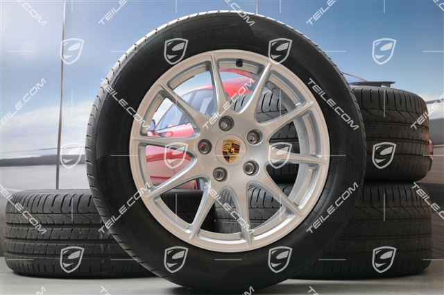18" Komplet kół letnich Panamera S, felgi 8J x 18 ET59 + 9J x 18 ET53 + opony Pirelli P-ZERO 245/50 18 + 275/45 18