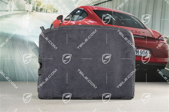 Back seat backrest, Draped leather, metropole blue, Cabrio, L