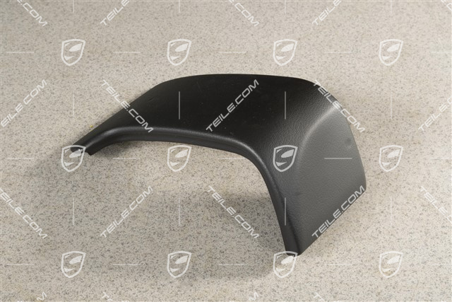 Osłona boczna schowka na rękawiczki, Skóra, Czarna