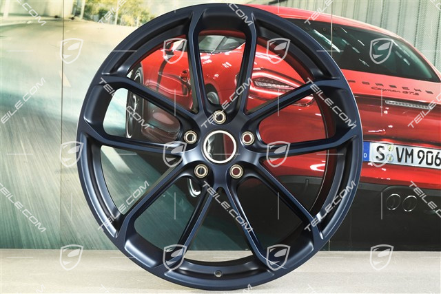 22-inch wheel rim, GT COUPE front, 10,5J x 22 ET49, ocean blue pearl effect