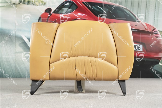 Back seat backrest, Rear, Draped Leather, Kaschmir beige, Coupe/ Targa, L