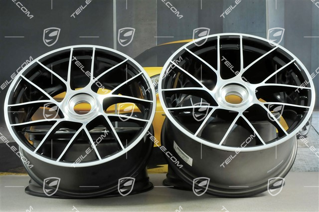 20" Felgensatz Turbo Sport III, Zentralverschluss, 9J x 20 ET51 + 11,5J x 20 ET56, schwarz
