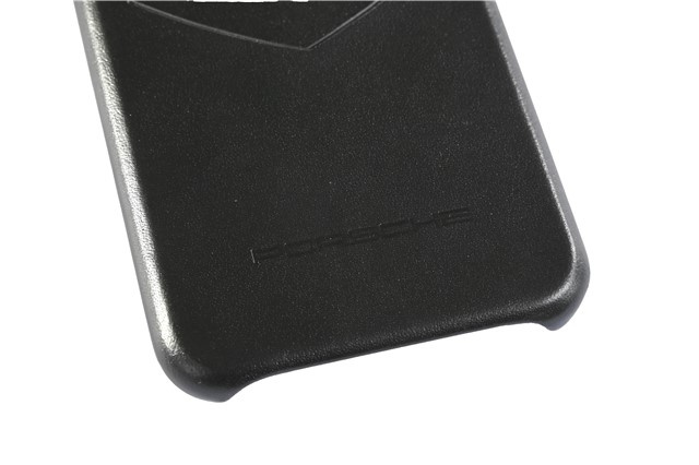 Snap on Case, iPhone XS Max, Leder, schwarz